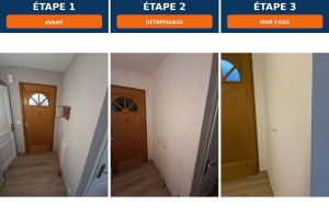 Photo de galerie - Rénovation d’un mur étape par étape 