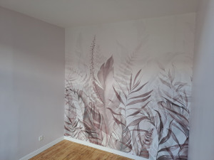 Photo de galerie - Poncage parquet,huilage,pose panoramique ,mise en peinture murs/plafond 