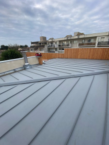 Photo de galerie - Toiture, tout en zinc étanchéité, garantie 50 ans 