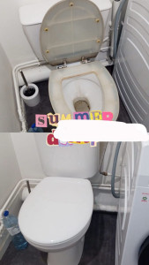 Photo de galerie - Avant après changement de toilette 