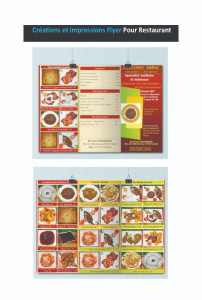 Photo de galerie -  Créations et impressions Flyer Pour Restaurant 