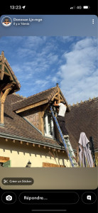Photo de galerie - Rénovation de boiserie de ces lucarnes et traitement complet et Demoussage 
