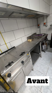 Photo de galerie - Voici un AVANT nettoyage cuisine professionnel 