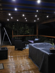 Photo de galerie - Fabrication pergola avec spots encastrable 
