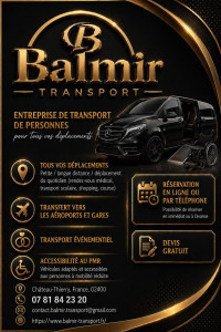 Photo de galerie - Taxi/vtc  disponible 24H/24 7j/7     A Chateau-thierry et alentour devis gratuits PRIX FIXE