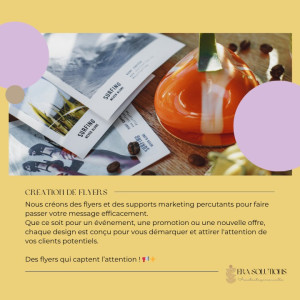 Photo de galerie - Création de flyers, plaquettes, documents pros : design soigné, adapté à vos besoins.