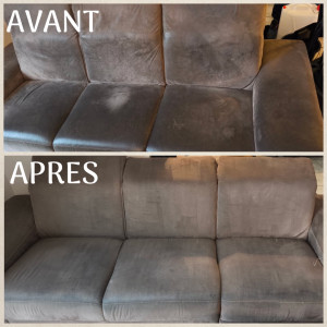 Photo de galerie - Canapé avant/apres