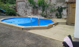 Photo de galerie - Création d'une piscine kit bois 