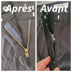Photo de galerie - Changement de fermeture éclair (pantalon)