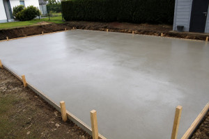 Photo de galerie - D'aller béton après coulage et finition 