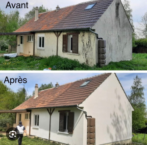 Photo de galerie - Chantier,, complet, Toiture, Facade,   Peinture