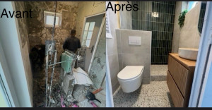 Photo de galerie - Rénovation complète salle de bain
