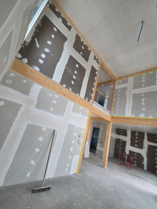 Photo de galerie - Jointement des plaques de plâtres dans une villas 