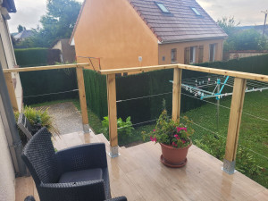 Photo de galerie - Création  d'un garde corps pour terrasse 