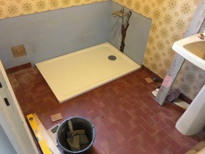 Photo de galerie - Rénovation salle de bain en douche a un receveur mince