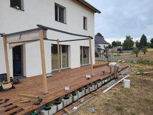 Photo de galerie - Construction d'une terrasse en bois de 50m²