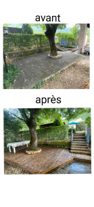 Photo de galerie - Nettoyage d'une terrasse en bois