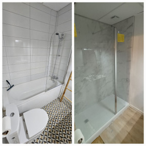 Photo de galerie - Transformation baignoire douche