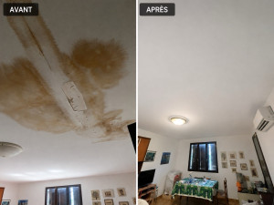 Photo de galerie - Rénovation plafond suite dégâts des eaux 