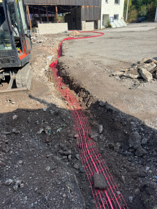 Photo de galerie - Tranchée raccordement électrique 