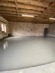 Photo de galerie - Réalisation d’une dalle de 50 m2