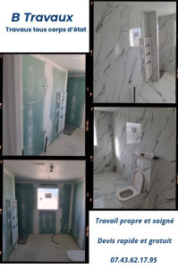 Photo de galerie - Pose carrelage salle de bain 