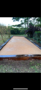 Photo de galerie - Création terrain de pétanque 