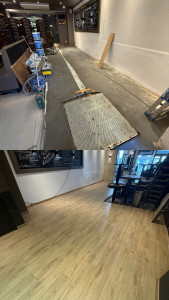 Photo de galerie - Dépose et pose parquet Avant:Après 