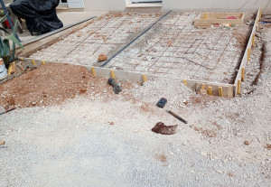 Photo de galerie - Préparation chape, pour agrandissement d'une terrasse. 