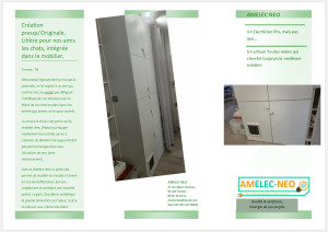 Photo de galerie - Création originale, dissimulation litière de chat dan mobilier