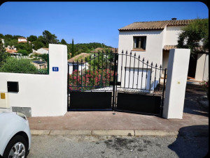 Photo de galerie - Ponçage et peinture portail 