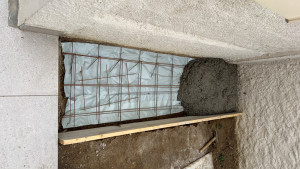 Photo de galerie - Coffrage + feraillage + coulage du beton pour local poubelle 