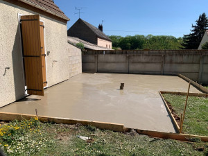 Photo de galerie - Création d’une Dale béton pour faire une terrasse extérieur 