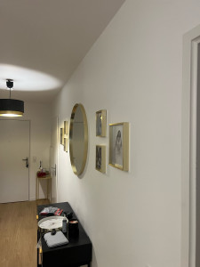 Photo de galerie - Fixation de cadres avec miroir 