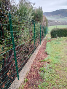 Photo de galerie - Pose grillage soudé.