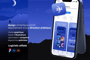 Photo de galerie - UI/UX design 
Création d'un application - mise en place d'une direction artistique