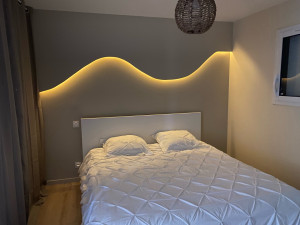Photo de galerie - Réalisations tête de lit avec led