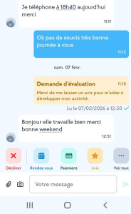 Photo de galerie - Message de ma cliente