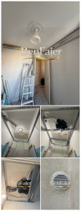 Photo de galerie - Installation complète de VMC avec création de faux plafond sur ossature métallique dans un appartement haussmannien