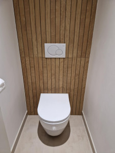 Photo de galerie - Pose de toilette suspendu 