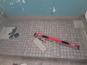 Photo de galerie - Pose de carrelage sur bac a douche