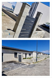 Photo de galerie - Réalisation d'un mur de clôture + Pose portillon 