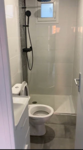 Photo de galerie - Rénovation complète d'une salle de bain (plomberie, carrelage, faîence, douche à l'italienne)