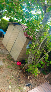 Photo de galerie - Protection avec de la lasure sur un châlet 