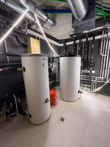 Photo de galerie - Installation double pompe à chaleur, chauffage et sanitaires 