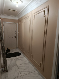 Photo de galerie - Pose de moulures + peinture chez le cousin 