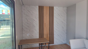 Photo de galerie - Pose de covering et panneaux décoratifs 