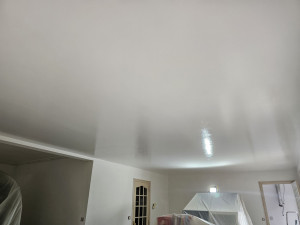 Photo de galerie - ✅Mise en place de l'ossature 
✅Pose d'un plafond autoportant 
✅3 couche d'enduit sur toutes les bandes
✅Ponçage et dépoussiérage 
✅1 couche de peinture type impression 
✅2 couche de peinture finition 