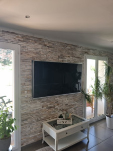 Photo de galerie - Pose de parement bois