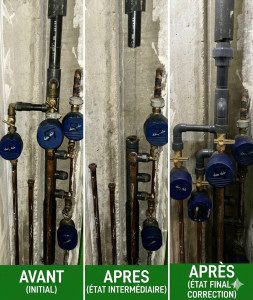 Photo de galerie - Réparation colonne générale EFS  / remplacement des vannes 